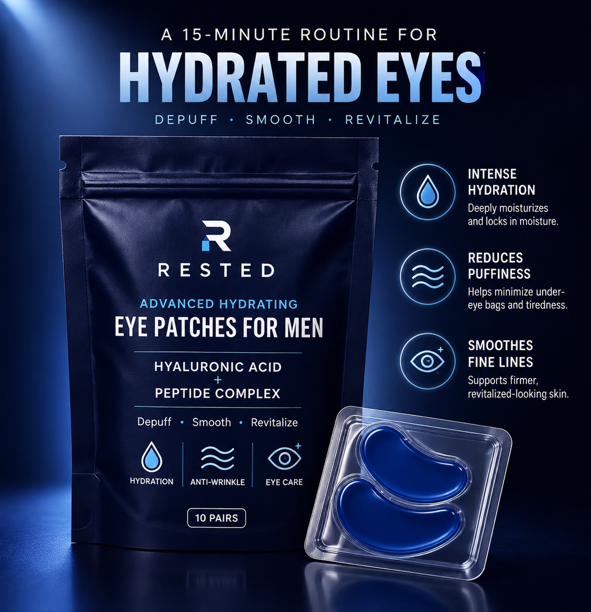 RESTED ™ Eye Patches for Men